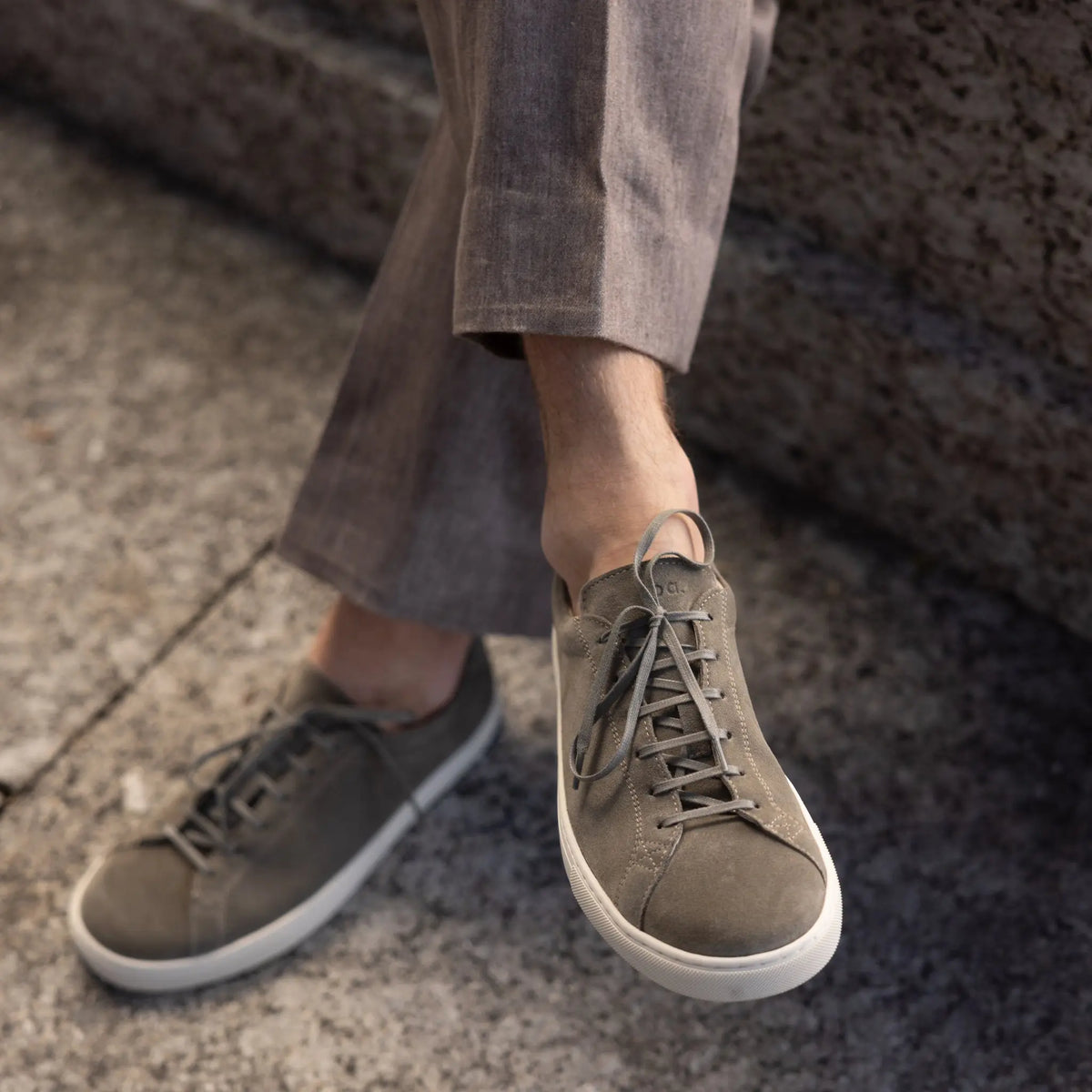 JOA barefoot PHALANX barefoot sneaker sage green suede