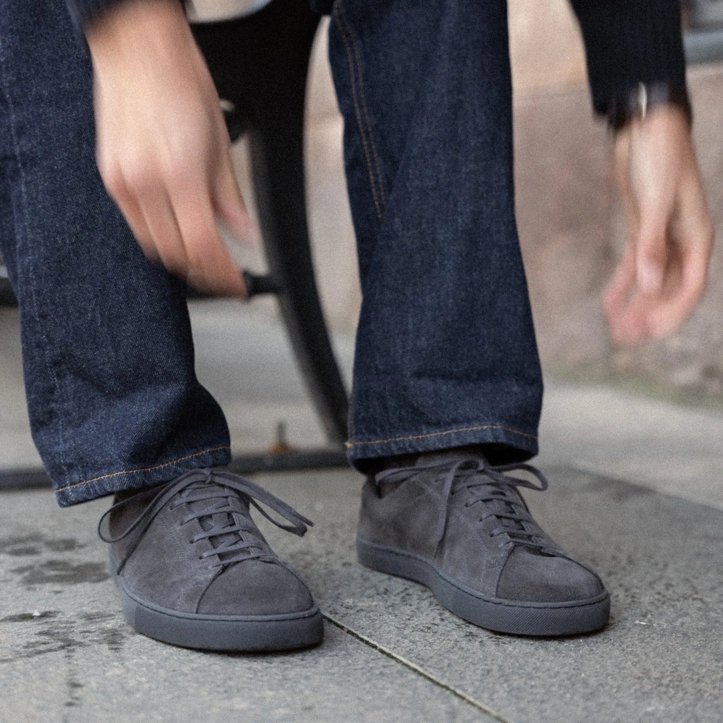 JOA barefoot PHALANX barefoot sneaker charcoal suede